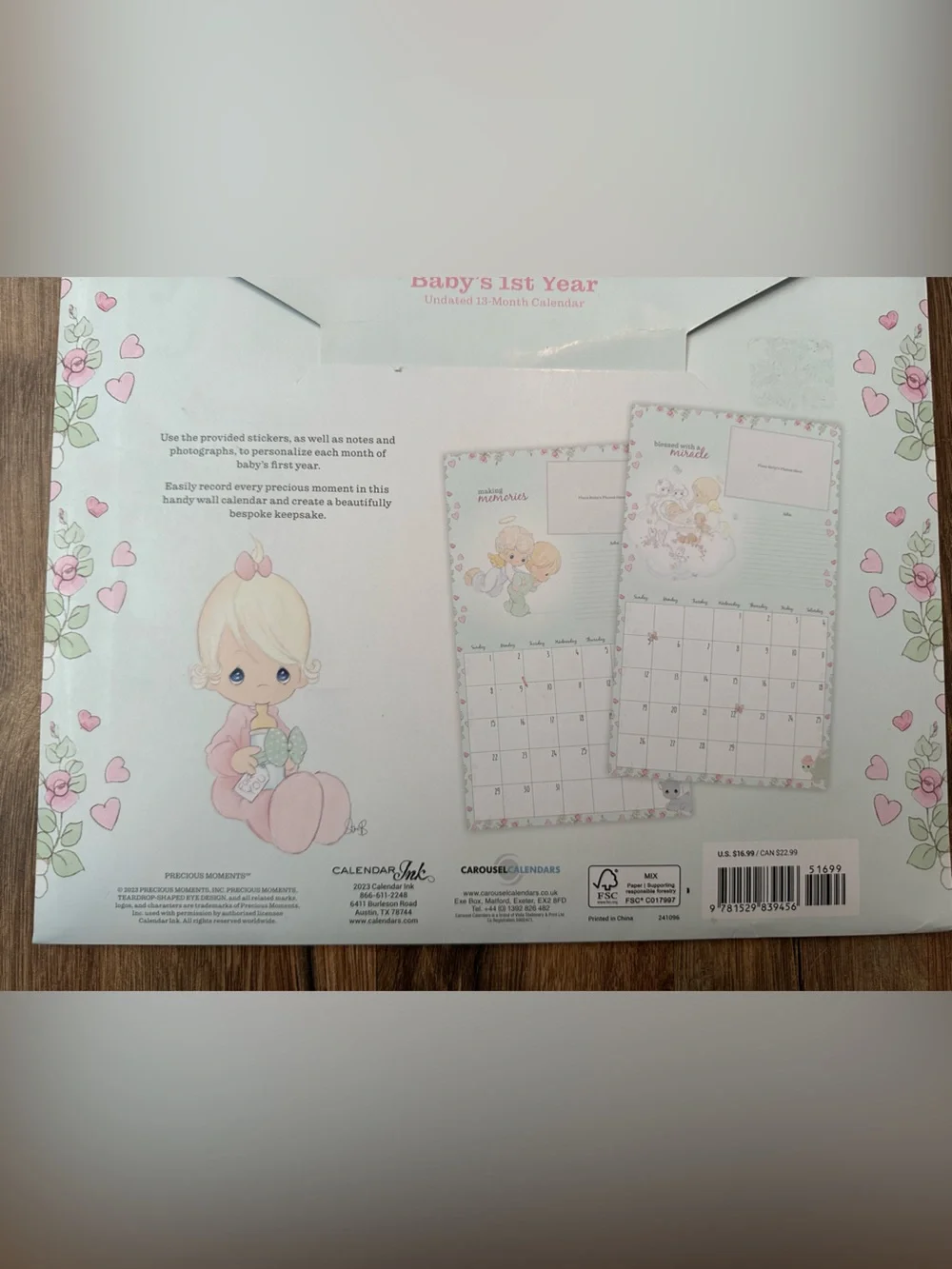Precious Moments Baby’s 1st Year Memory Calendar